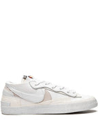 X Sacai Blazer Low White Patent Leather Sneakers