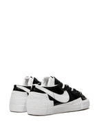 X Sacai Blazer Low Black Patent Leather Sneakers